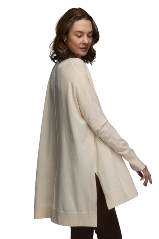 Wagner Long Cardigan, Ecru