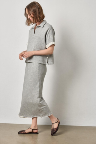 Terry Skirt, Heather Grey