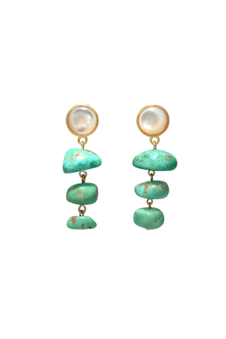 Old World Earrings, Blue