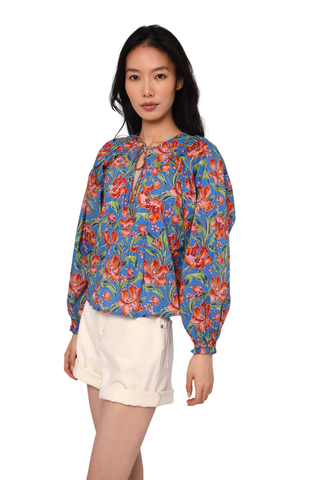 Junie Top, Archive Tulip Liberty Print
