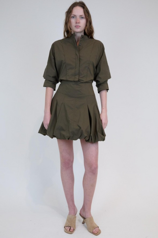 Effie Mini Dress, Faded Olive