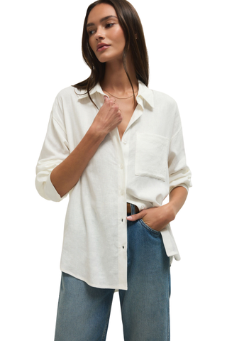 Alfie Button Up Shirt, White