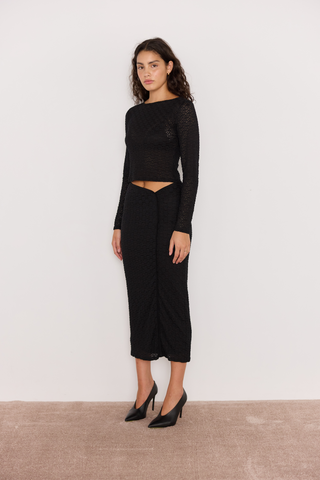 Luca Lace Top, Black