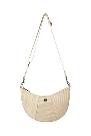 Flirt Shoulder Bag, Cream Raffia
