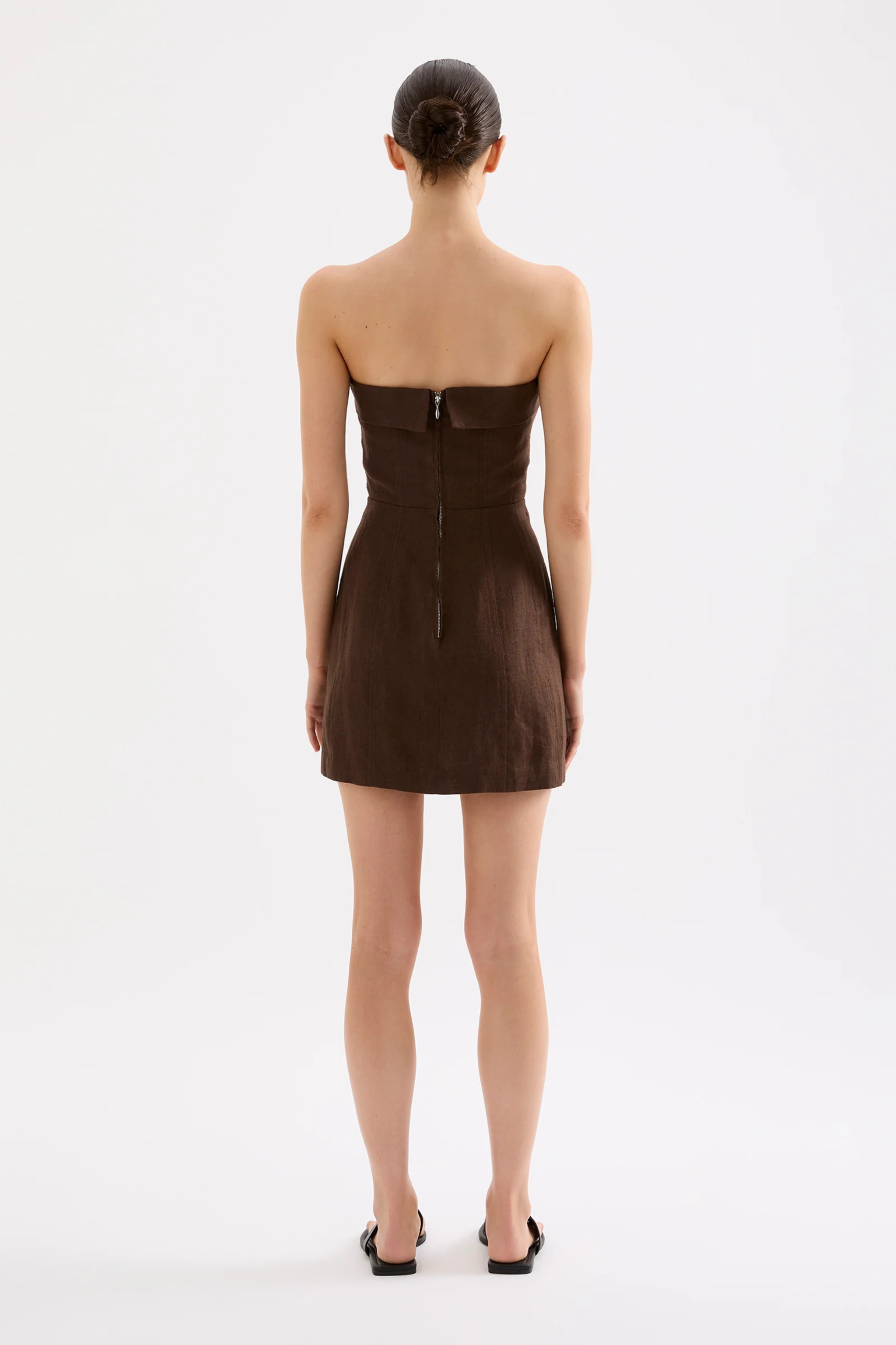 Lyra Linen Dress, Chocolate – Monkee's of the West End
