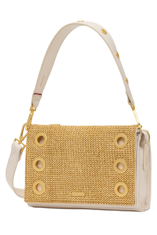 Montana Clutch Sml, Calla Lily White Raffia