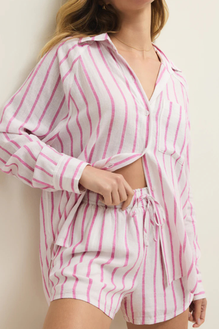 The Perfect Linen Top, Spanish Rose