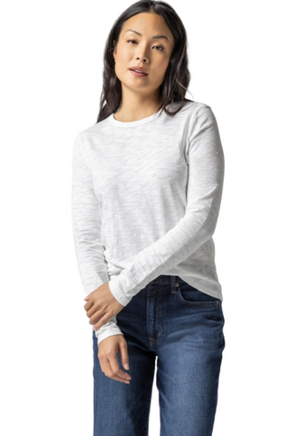 Long Sleeve Crewneck, White