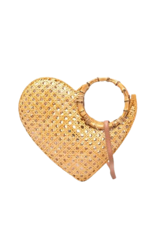 Marie Heart Clutch, Light Honey