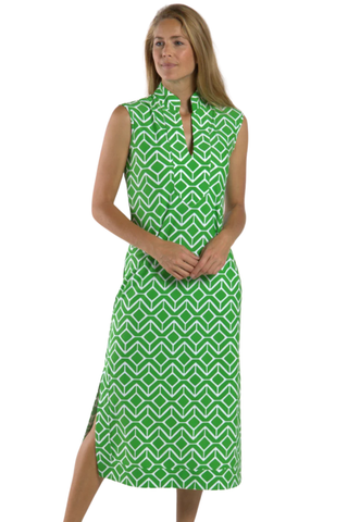 Kristen Maxi Dress, Sail Geo Green