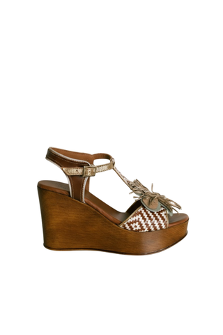 Flower Chiara Wedge, Bora Cuero