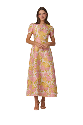 Vivianne Dress, Amber/Blush