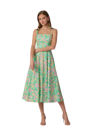 Majorelle Dress, Bright Mint Multi