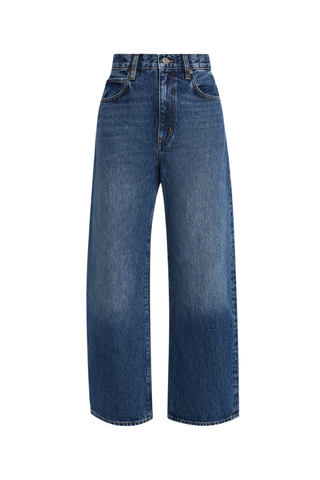 Blue jeans on a white background