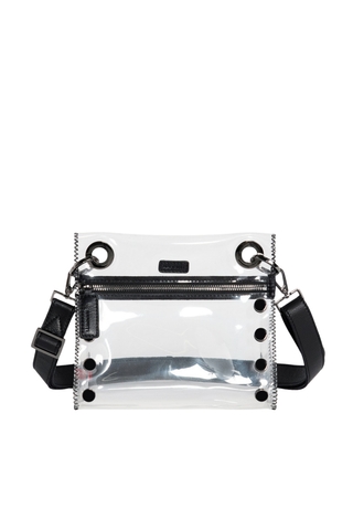 Tony Sml Clear Handbag, Black/Gunmetal