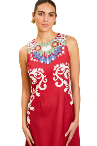 Clairo Midi Dress, Windsor Trellis