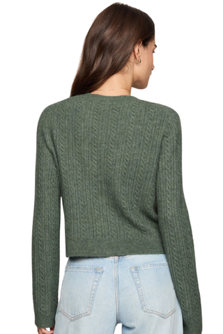 Medina Pointelle Cardigan, Monstera