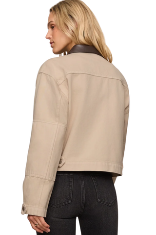 Rey Cropped Chore Jacket, Soapstone