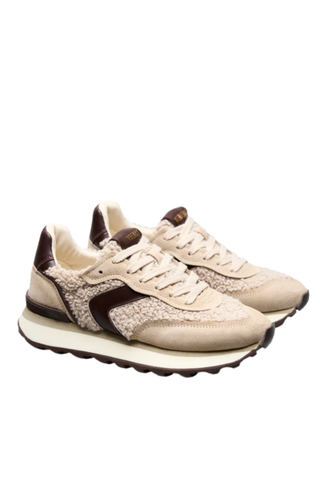 Claudette Sherpa Sneaker, Brown Multi