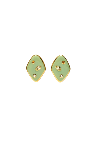 Nico Dot Earrings, Pistachio
