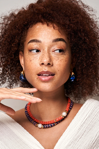 Organic Hoops, Electric Blue