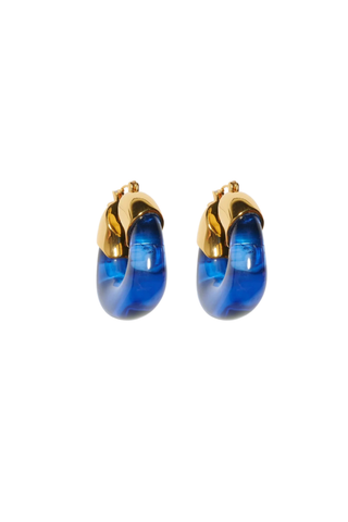 Organic Hoops, Electric Blue