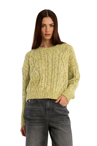 Knitted Sweater, Lime Green