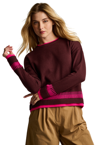 Point Taken Sweater, Rum Raisin