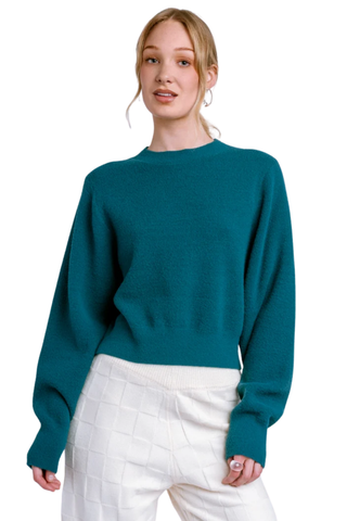 Carrara Solid' Sweater, Teal
