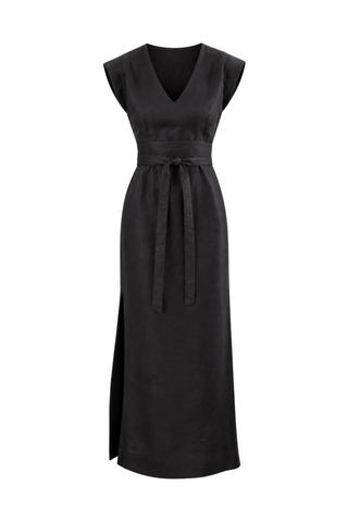 Beverly Metallic Dress, Black