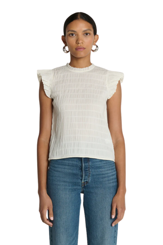 Ashley Ruffle Tank, Porcelain
