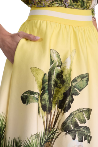 Earla Flare Midi Skirt, Pure Paradise