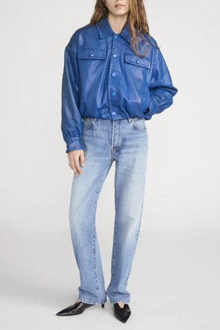 Light wash straight-leg jeans with classic fit by FRAME