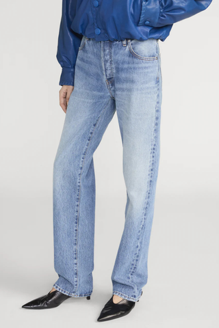 Light wash straight-leg jeans with classic fit by FRAME