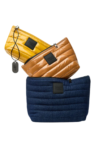 Travel Trio, Denim/Nude/Ochre